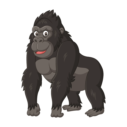 Jungle Safari Mighty Gorilla Transparent Sticker
